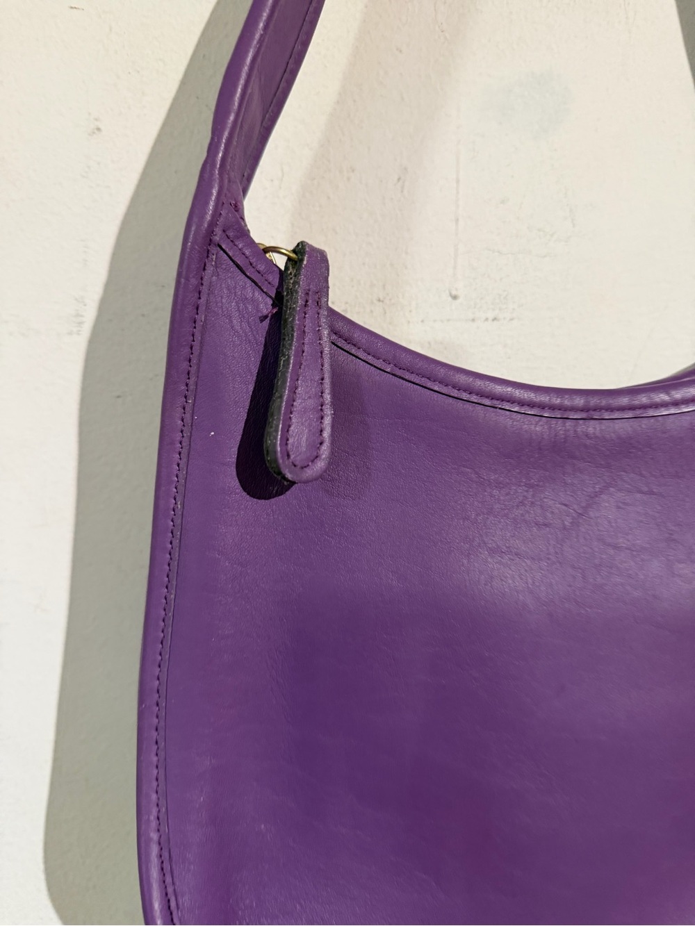 Coach ergo vintage Purple Leather Shoulder Bag RARE - Picture 6 of 10